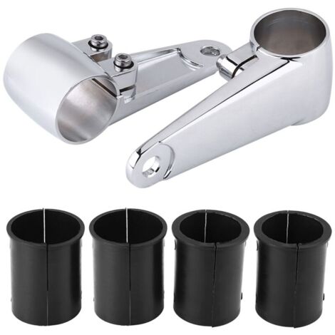 Jeffergarden Support de phare latéral chromé pour fourche avant de moto, pour tube de 35 à 41 mm