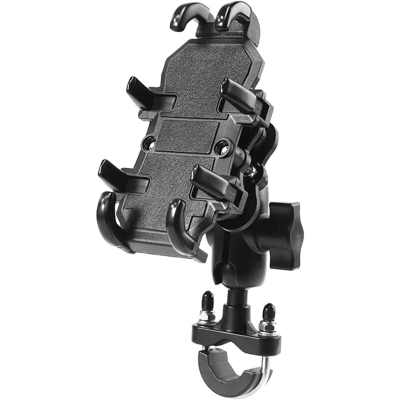 Jeffergarden - Support de téléphone pour moto, amortisseur de chocs, 8 griffes fixes, verrouillage mécanique, support de Navigation pour téléphone,