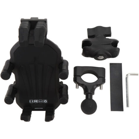 Jeffergarden Support de téléphone pour moto avec amortisseur et verrouillage de sécurité,Compatible avec les smartphones de 4,9 à 8,1 pouces,Convient aux vélos, scooters et VTT