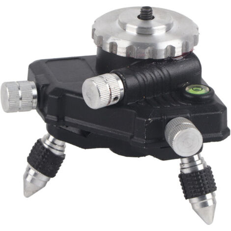 Jeffergarden Support de trépied standard en alliage d'aluminium à 360 degrés avec filetage 1/4 "pour niveau laser