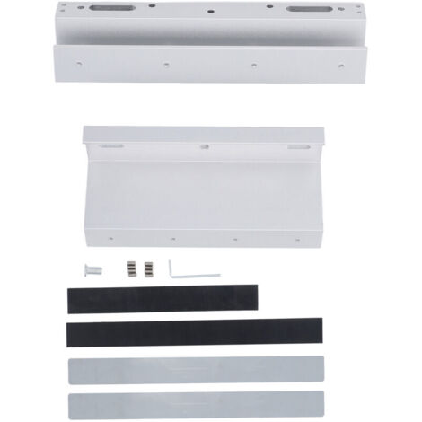 Jeffergarden Support de verrouillage magnétique électrique 280KG, contrôle d'accès à porte unique, support électromagnétique pour verre sans cadre supérieur et inférieur