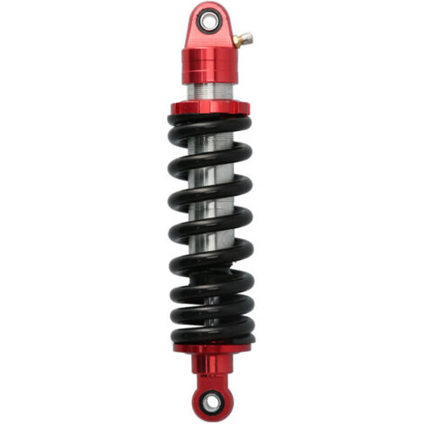 Jeffergarden Suspension arrière universelle à amortisseur de 11,4 pouces avec amortissement réglable adaptée aux motos, VTT et karts en noir et rouge