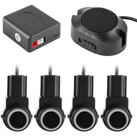 Jeffergarden Système d'aide au stationnement intelligent 4 sondes de capteur Radar de recul automatique 65dB Kit d'alerte sonore