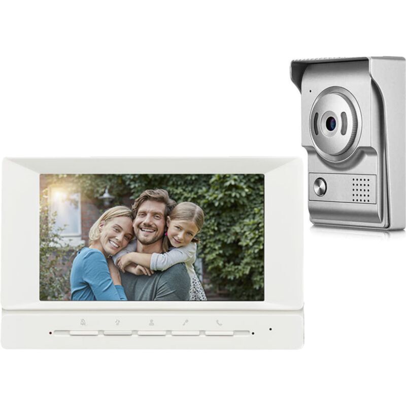 Jeffergarden - Système d'interphone vidéo réglable IP55 étanche Vision nocturne visiophone sonnette pour hôtels bureaux maison prise ue