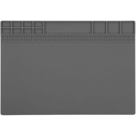 Jeffergarden Tapis isolant de soudure électronique en silicone résistant à la chaleur, gris