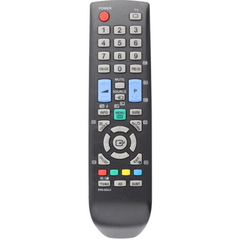 Jeffergarden Télécommande TV en plastique économique, robuste et noire, compatible avec les téléviseurs Samsung Smart TV BN59-00942A.