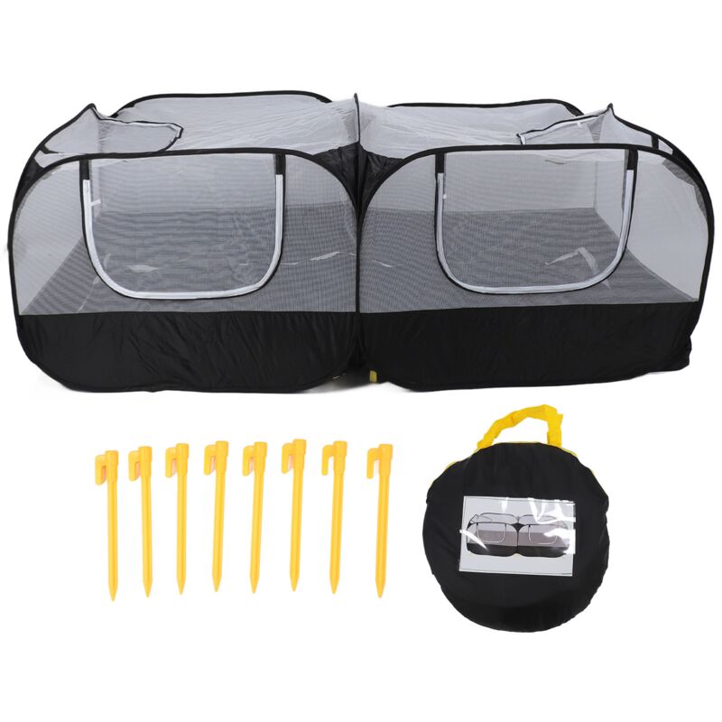 Jeffergarden - Tente de jeu pliable pour animaux de compagnie, Portable, respirant, en maille transparente, parc ouvert pour petits animaux, pour