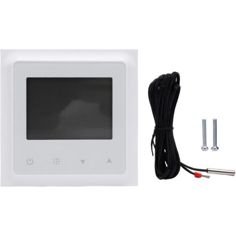 Jeffergarden Thermostat programmable Wi-Fi pour chauffage électrique, régulateur de température intelligent, affichage couleur pour la maison, blanc
