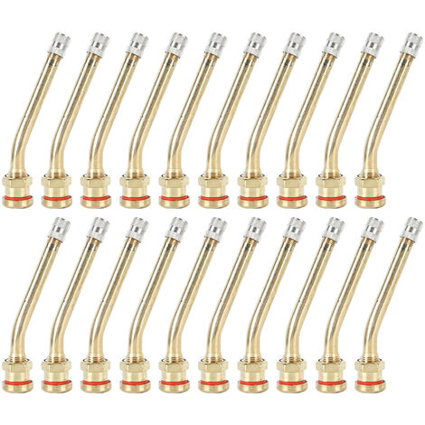 Jeffergarden Tige de Valve de pneu en cuivre, 20 pièces, excellente capacité d'étanchéité, prévention de la rouille pour camion remorque RV désherbeur V3-20-4