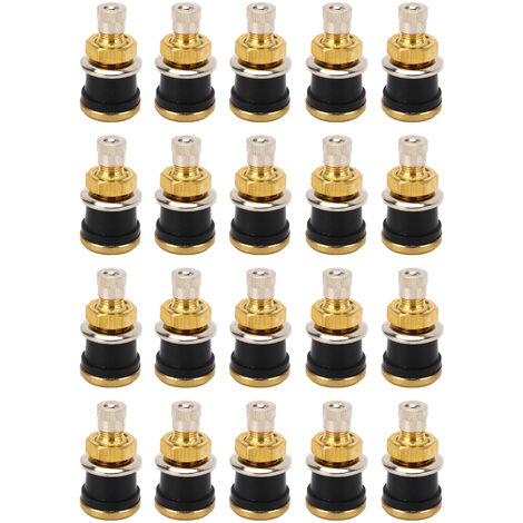 Jeffergarden Tige de Valve de pneu sans chambre à air pour camion, 20 pièces, 1 à 1/8 pouces, en cuivre, Performance Stable pour fourgonnettes, remorques, camping-car, trou de Valve de 0,625 pouces