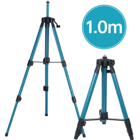 Jeffergarden Trépied de 1 mètre avec barre d'extension réglable en hauteur (3 niveaux laser, interface 5/8") - Adaptateur 5/8" vers 1/4" inclus