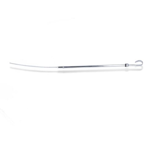 Jeffergarden Tube de jauge d'huile moteur 30,5 cm en acier inoxydable pour jauge de niveau d'huile liquide de remplacement pour moteur Chrysler 318 340 360 Chrome Silver