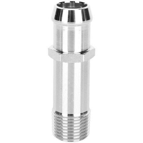 Jeffergarden Tuyau de chauffage de raccord de pompe à eau en acier chromé 1/2in NPT à 3/4in Barb SBC BBC Fit pour Chevrolet