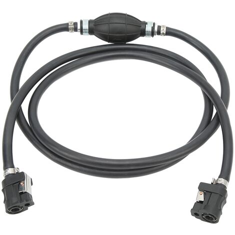 Jeffergarden Tuyau de gaz noir résistant au vieillissement, conduite de carburant à haut débit de carburant, anti-fuite, pour moteur hors-bord marin de camping-car, 8mm