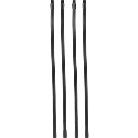 Jeffergarden Tuyau de lampe à col de cygne en aluminium calibre 10mm Flexible pour lampe de Table et de bureau raccords d'éclairage 45cm 4 pièces