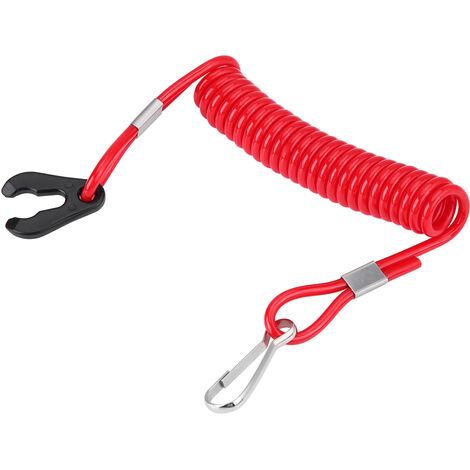 Jeffergarden Universal Bateau Hors-bord Moteur Allumage D'urgence Kill Stop Switch Longe Corde Clip Crochet