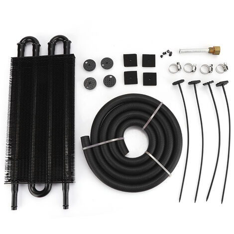 Jeffergarden Universal Transmission Oil Cooler Radiator Auto Car Modifié Parts4 Row Black
