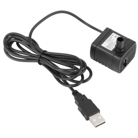 Jeffergarden USB 5V 0.5m 150L/H Réglable Miniature Moteur Brushless DC Pompe  Eau pour Hydroponique Piscine Submersible