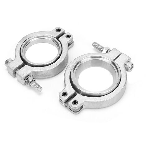Jeffergarden V-Band Clamp 4.9cm/1.93in 4.3cm/1.7in Wastegates Clamp V-Band Set Kit de serrage pour TiAL avec vis écrous et joint