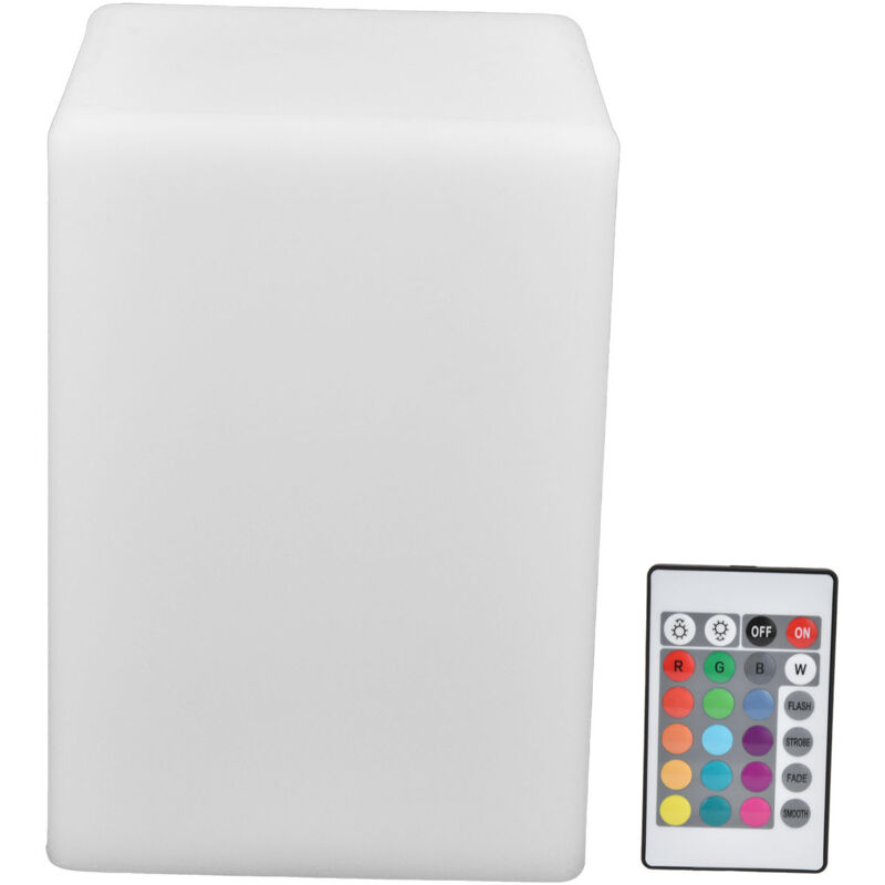 Jeffergarden Veilleuse carrée LED avec télécommande, 16 couleurs, 4 modes, lampe Cube RGBW pour salon