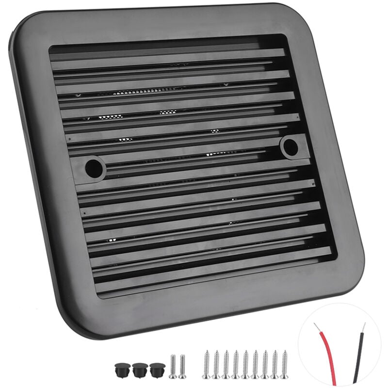 Jeffergarden - Ventilateur de refroidissement 12V 4W avec volets, ventilation unidirectionnelle latérale, vent fort, échappement d'air, style de