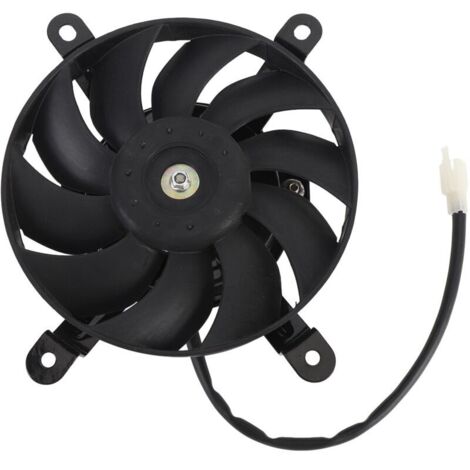 Jeffergarden Ventilateur de refroidissement de radiateur 12 V pour moto, 10 pales, 170 mm, en alliage d'acier, thermique, pour quads, karts et VTT 150 cc, 200 cc, 250 cc, 300 cc et 350 cc