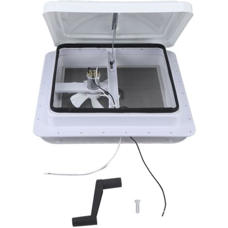 Jeffergarden Ventilatore da tetto universale per camper da 14 pollici con ventola reversibile da 12 V per ventilazione camper