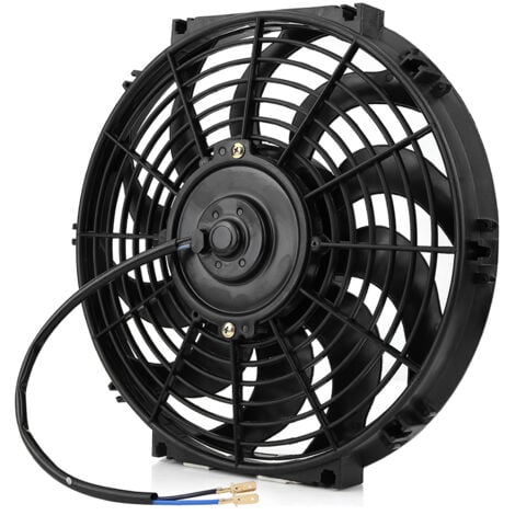Jeffergarden Ventola di raffreddamento, ventola motore ultra sottile nera universale da 12 pollici per accessorio per auto