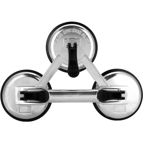 Jeffergarden Ventouse,Extracteur de levage de verre à ventouse sous vide à 3 plaques en alliage d'aluminium pour déplacer les miroirs de carreaux de lunettes