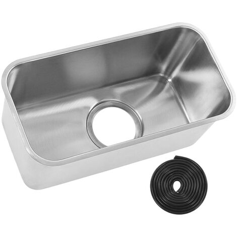 Jeffergarden vier carré pour camping-car, 390x190x185mm, en acier inoxydable 304, grande capacité, encastré, avec vidange de 90mm, pour Van, Yacht, bateau