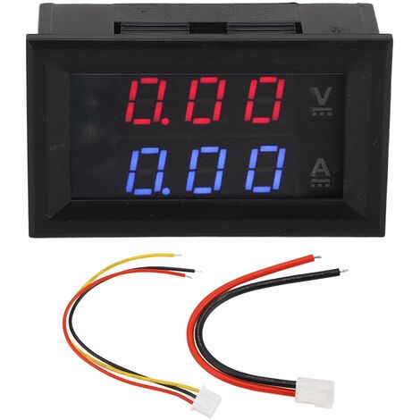 Mini voltmètre numérique ampèremètre dc 100v 10a panneau ampli volt tension  tension détecteur de mesure de courant 0.56 « double led affichage auto  voiture