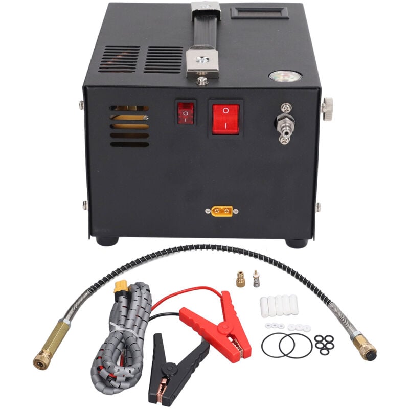 Jeffergarden - Compresseur d'air pcp Portable 4500Psi 30mpa 12V, pompe haute pression sans huile et eau pour pistolet, réservoir de Paintball