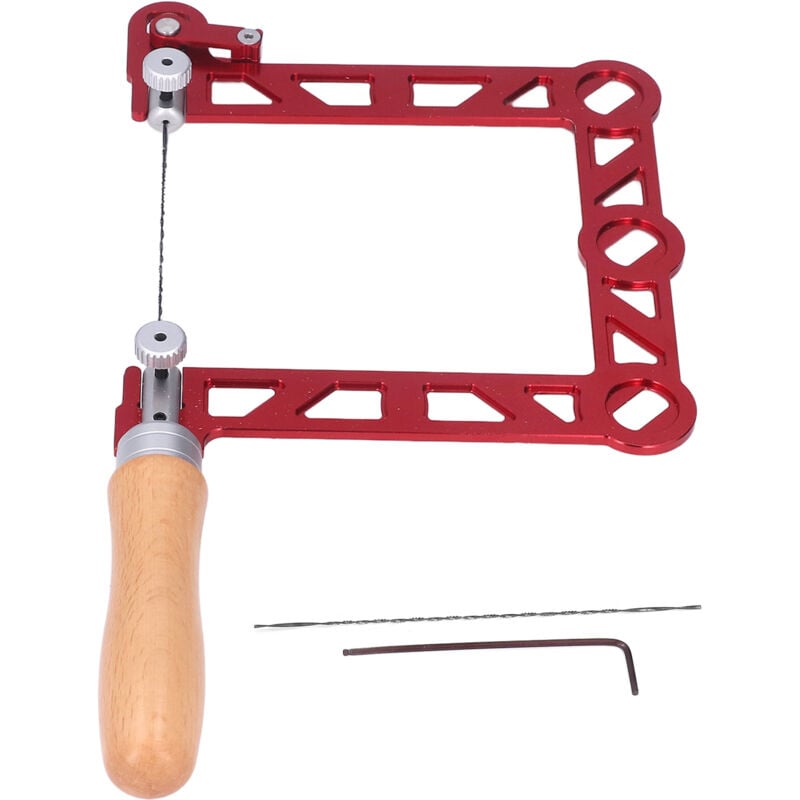 Jeffergarden - Mini scie à main pour le travail du bois, en forme de u, avec manche en bois, pour bijoutier, traitement des métaux, 5 pouces