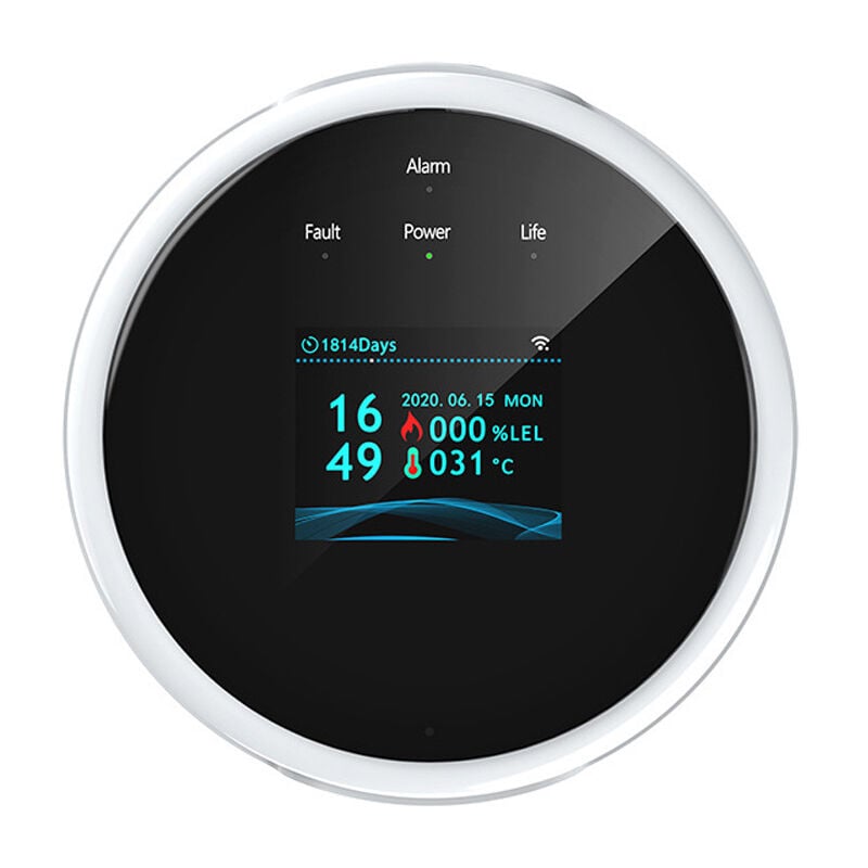 Jeffergarden - Tuya Wifi Smart Home Natural Gas Alarm, Détecteur de gaz, Alarme de gaz, Alimentation usb