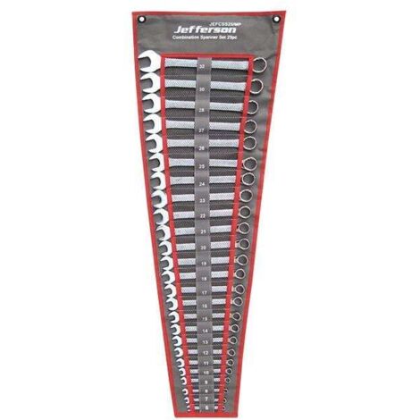Jefferson 25 Piece Mirror Polished Combination Spanner Set