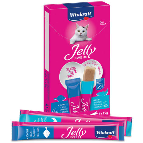 JELLY LOVERS SNACK 6X15GR SALMONE E PLATESSA