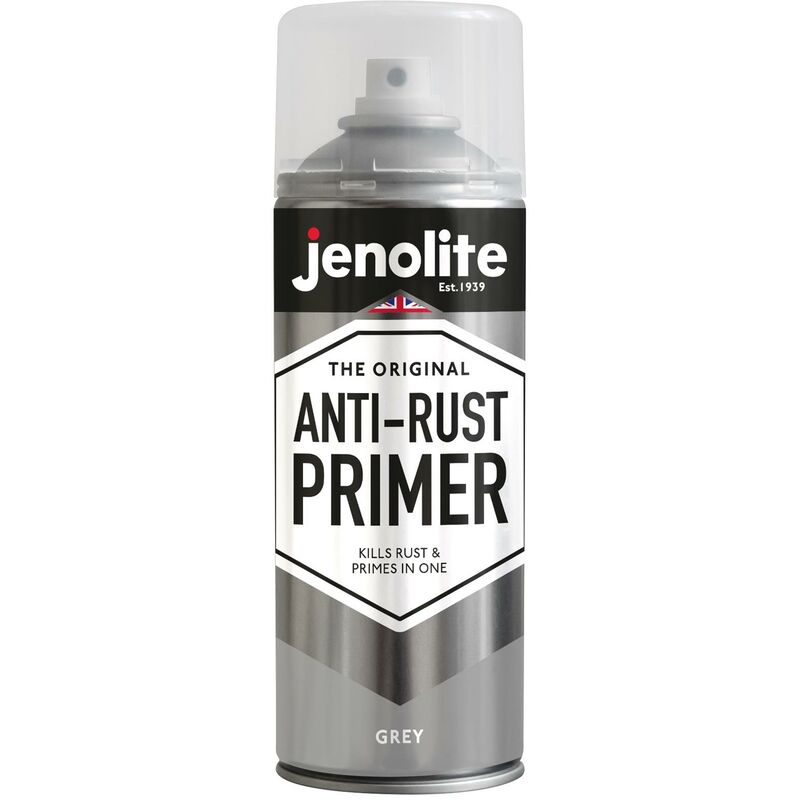 Mm_unverified_brand - Grey - 1 x 400ml Aerosol - jenolite Anti-Rust Primer Aerosol - Grey - (high performance protection against rust & corrosion)