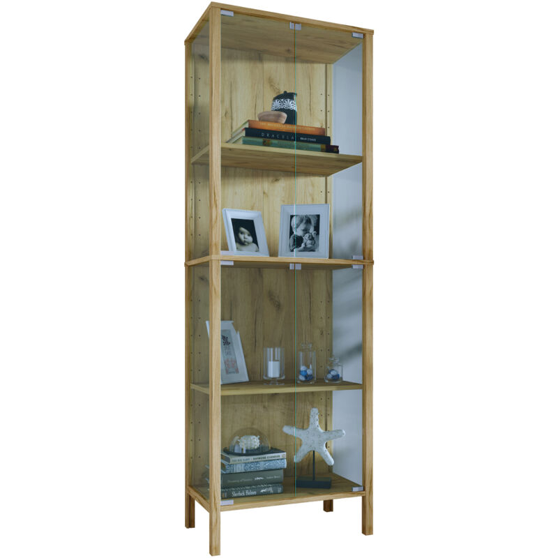 Vcm Jensol Glasvitrine Hoch Schrank Stehend