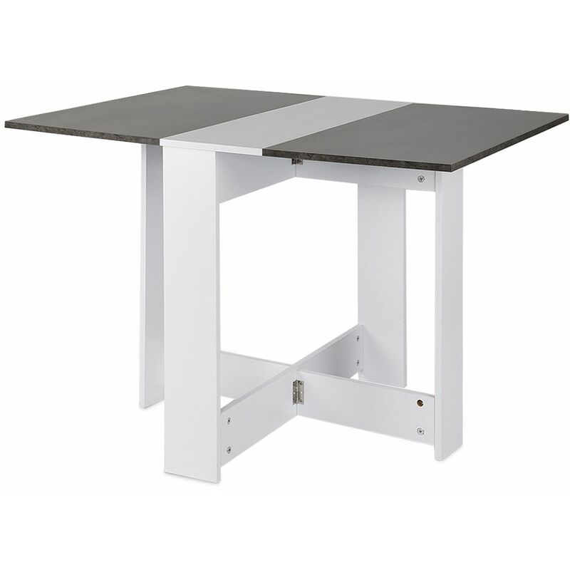 <strong>jeobest</strong>®<strong>table</strong> a manger pliable station de travail pour cuisine salle - blanc-couleur du beton