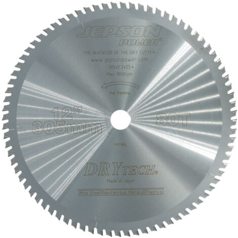 Jepson Drytech HM-Sägeblatt Durchmesser 305 mm / 80Z für Stahl (dünnwandig)