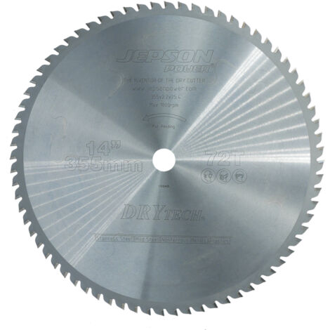 Jepson Drytech HM-Sägeblatt Durchmesser 355 mm / 72Z für Stahl& Inox