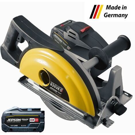 JEPSON POWER Akku-Metallhandkreissäge Hand Dry Cutter 8203E inkl. Sägeblatt u. Zubehör D=203mm