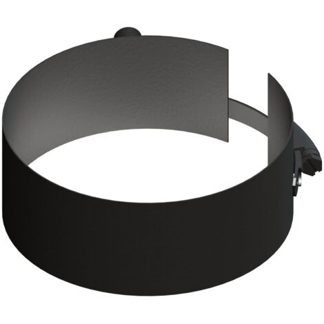 Jeremias PELLET-LINE Befestigungsschelle mit Gewindemuffe Edelstahl schwarz Ø 100 mm