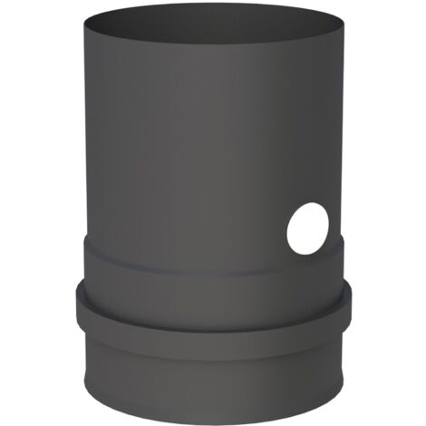 Jeremias PELLET-LINE Geräteanschluss mit FU-Muffe inkl. Dichtung und Messstutzen Edelstahl schwarz Ø 100 mm
