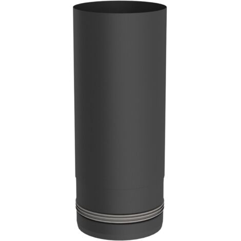 Jeremias PELLET-LINE Längenelement 250 mm  Edelstahl schwarz Ø 100 mm