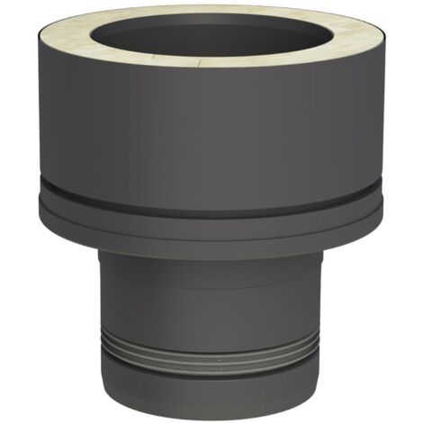 Jeremias PELLET-LINE Übergang EW-PV/DW-ECO 2.0  Edelstahl schwarz Ø 100 mm