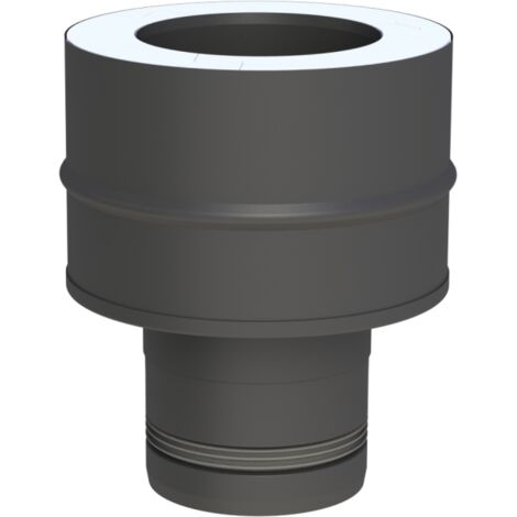 Jeremias PELLET-LINE Übergang EW-PV/DW-FU  Edelstahl schwarz Ø 80 mm