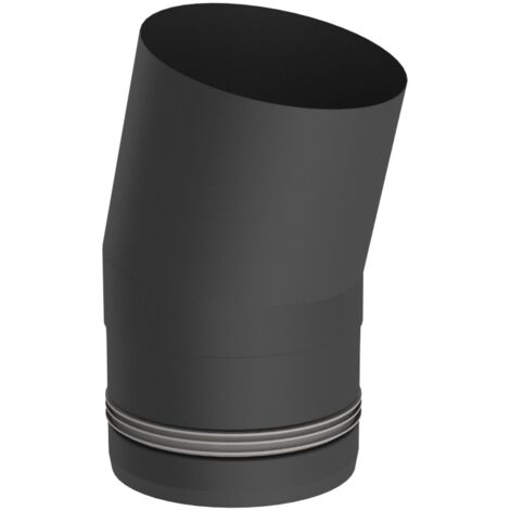 Jeremias PELLET-LINE Winkel 15°  Edelstahl schwarz Ø 100 mm