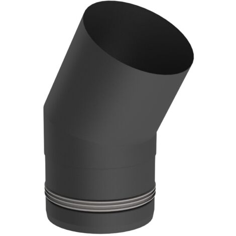 Jeremias PELLET-LINE Winkel 30°  Edelstahl schwarz Ø 100 mm