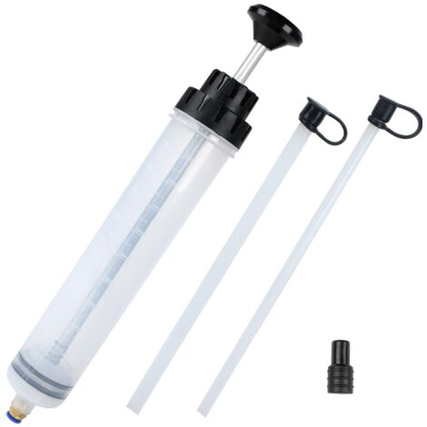 Jeringa de aceite de 500 ml, bomba de jeringa de succión de aceite, extracción de líquido de frenos, extractor de líquido de frenos con 2 mangueras, jeringa de reemplazo de líquido automotriz